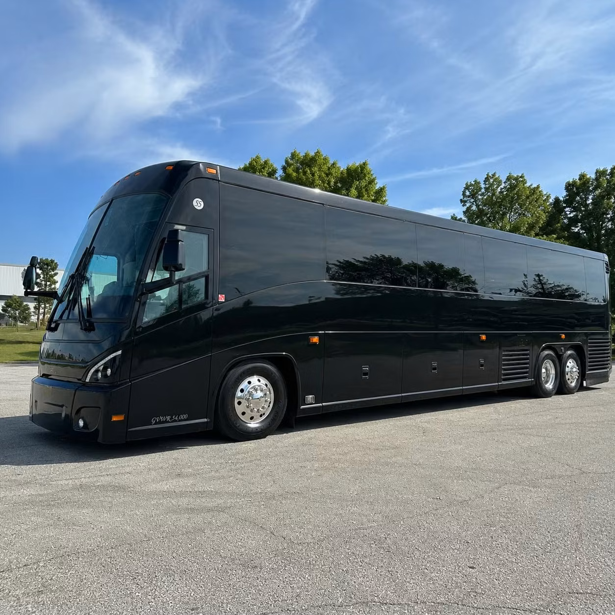 lawrence charter bus rental exterior